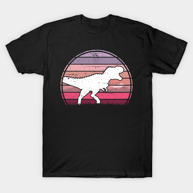 Tyrannosaurus Sunset T-Shirt by Nerd_art